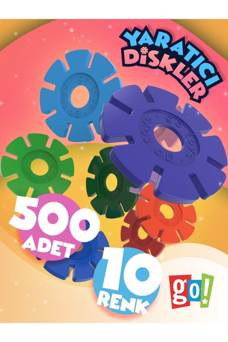 Go Toys 500 Adet Stem Eğitimi Uyumlu Yaratıcı Kilitli Diskler