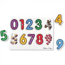Melissa & Doug Ahşap Tutmalı Yapboz-sayılar
