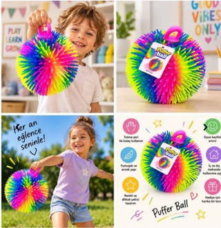 Puffer Ball Püsküllü Işıklı Top