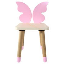 Ahşap Sevimli Kelebek Tabure