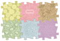 Muffik Ortopedik Duyu Matı - Baby Pastel Set 023-2