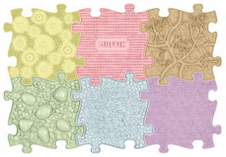 Muffik Ortopedik Duyu Matı - Baby Pastel Set 023-2