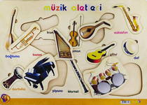 Müzik Aletleri Ahşap Puzzle