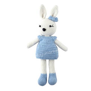 Amigurumi Mavi Elbiseli Şirin Tavşan ( 26 Cm )