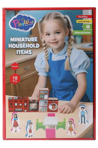 Playwood Ahşap Minyatür Ev Eşyaları Seti Ony407