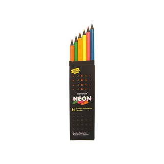 Monami Neon Fosforlu Jumbo Kuruboya 6'lı