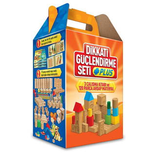 Dikkati Güçlendirme Seti Plus 6 Yaş - 112 Parça Ahşap 3 Kitap