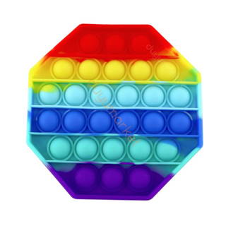 Pop It Push Bubble Fidget - (Gökkuşağı / Sekizgen)