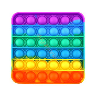 Pop It Push Bubble Fidget (Gökkuşağı / Kare)