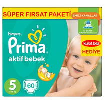 Prima Bebek Bezi Aktif Bebek - 5 Beden Junior 60 Adet