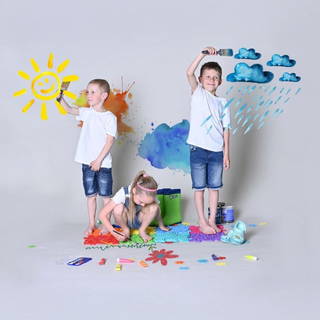 Muffik Ortopedik Duyu Matı - Rainbow Set 079