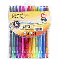 Red Apple Çevirmeli Pastel Boya 12 Renk