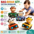 Hayvan Figürlü Bas-bırak Git Araba Eğitici Oyuncak