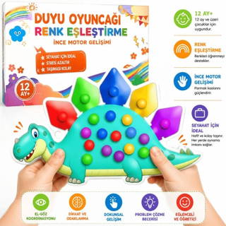 Robokids Montessori Dinozor Renk Eşleştirme Duyu Oyuncağı