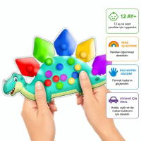 Robokids Montessori Dinozor Renk Eşleştirme Duyu Oyuncağı