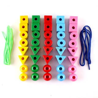 Şekilli İpe Boncuk Dizme Büyük Boy (Kutulu)