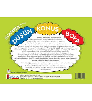 Scamper Metodu İle Düşün Konuş Boya 3'lü Set