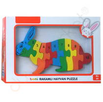 Rakamlı Hayvan Puzzle - Tavşan