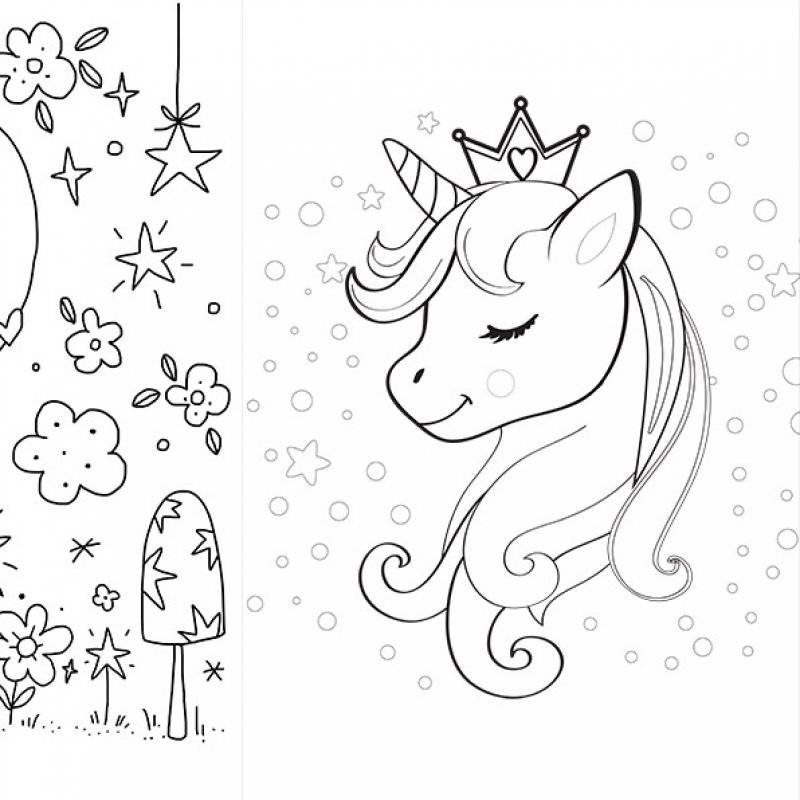 Dev Boyama Kağıdı Unicorn Ormanı