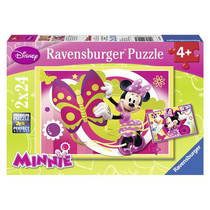 2x24Parça Puzzle  WD Minnie ile Bir Gün