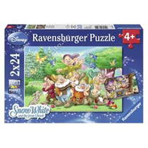 2x24 Parça  Puzzle  WD Yedi Cüceler