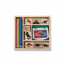 Melissa & Doug Ahşap Baskı Seti Dinozorlar