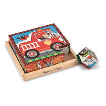 Melissa & Doug Ahşap 6’lı Küp Yapboz - Araçlar