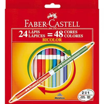 Faber Castell Bicolor 24'lü Kuruboya 48 Renk