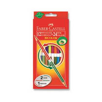 Faber Castell Bicolor 12'li 24 Renk Kuru Boya