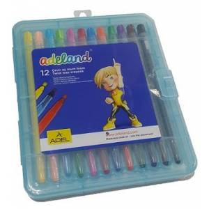 Adeland Çevirmeli Mum Boya 12'li