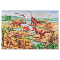 Melissa & Doug Dev Yer Yapbozu - Dinozorlar (48 Parça)