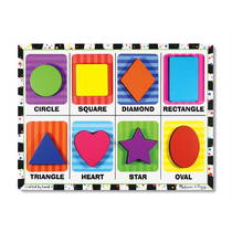 Melissa & Doug Ahşap Tombul Yapboz - Şekiller