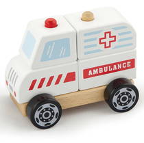 Viga Toys Ahşap Ambulans Arabası 13x10x8cm