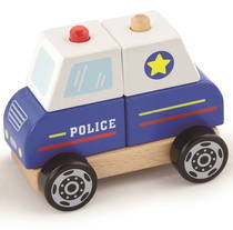 Viga Toys Ahşap Polis Arabası 13x10x8cm