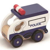 Viga Toys Ahşap Polis Arabası 13x10x7cm