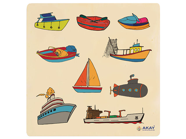Aky-gk014h Ahşap Puzzle Deniz Taşıtları (30x30) Fiyatı, Yorumları