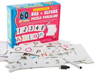 Yaz - Sil Boş Ve Alfabe Puzzle Parçaları