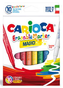 Carioca Laser Silinebilir Sihirli Keçeli Kalemler ( 9 Renk   1 Düzeltici Beyaz Kalem)