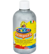 Carioca Tempera Yıkanabilir Poster Boya 500 Ml. Metalik Gümüş