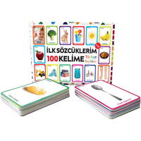 İlk Sözcüklerim Flashcards- Türkçe İngilizce 100 Kelime - 12+ Ay