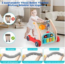 2'si 1 Arada Piyanolu Oyuncak Ve Yürüteç