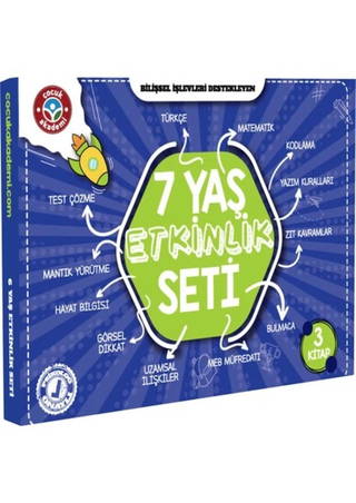 Çocuk Akademi Bilişsel İşlevleri Destekleyen 7 Yaş Etkinlik Seti